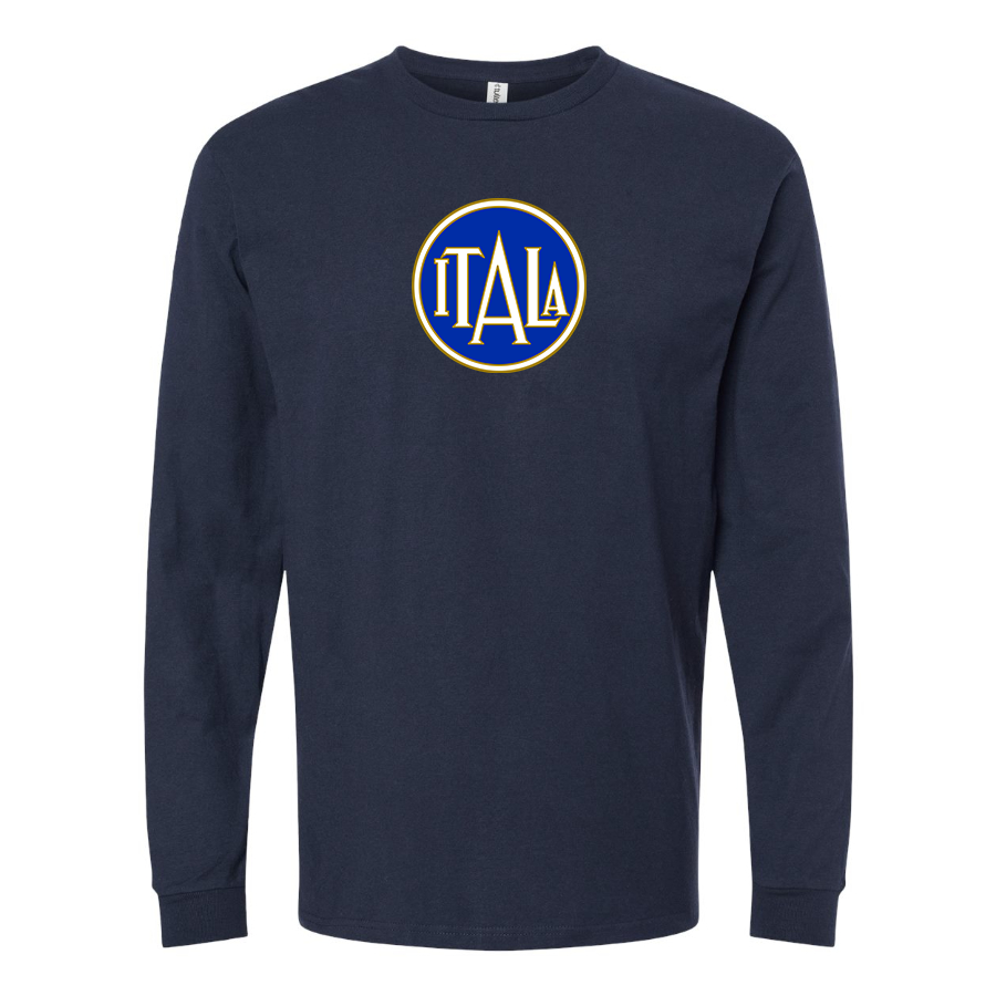Men's  Itala Logo Cotton Long Sleeve T-Shirt