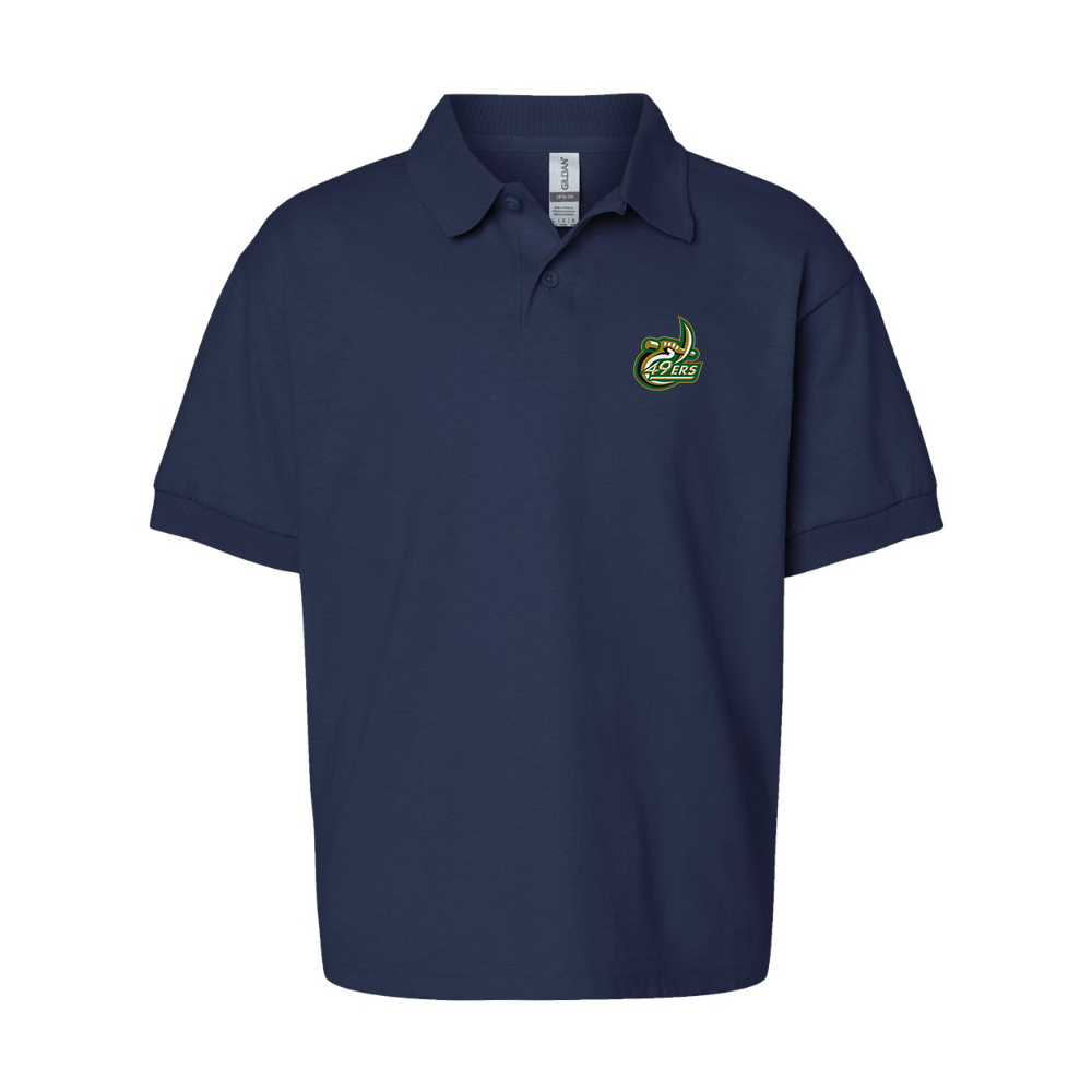 Youth Charlotte 49ers Gildan Dry Blend Jersey Polo