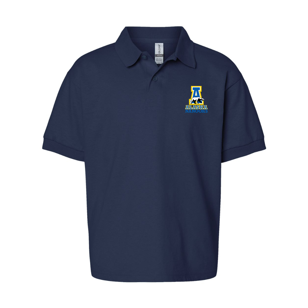 Youth Alaska Nanooks Gildan Dry Blend Jersey Polo