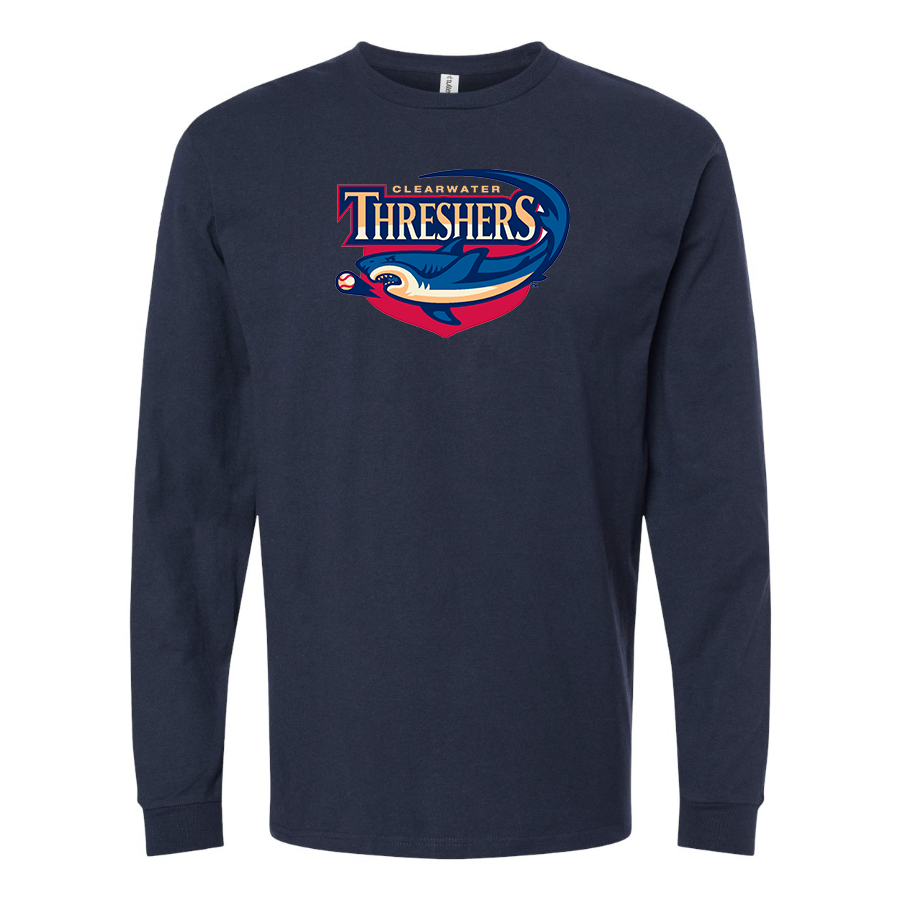 Men's Clearwater Threshers Logo Cotton Long Sleeve T-Shirt