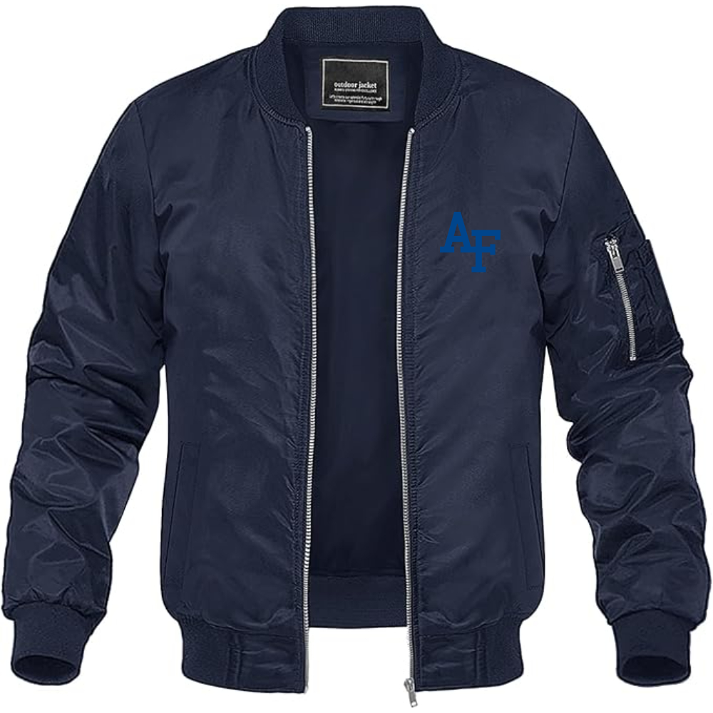 Men's Air Force Falcons  Lightweight Bomber Jacket Windbreaker Softshell Varsity Jacket Coat