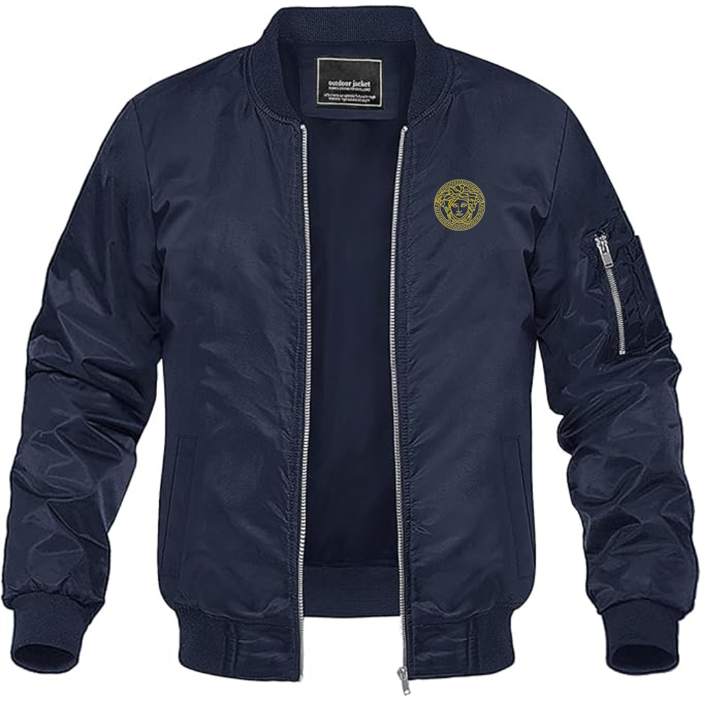 Men's Versace Thumbnail Lightweight Bomber Jacket Windbreaker Softshell Varsity Jacket Coat