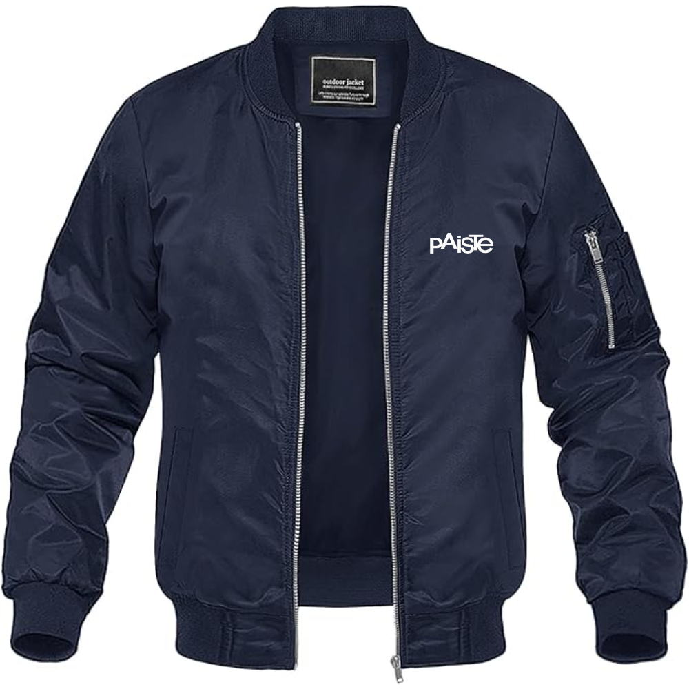 Men's Paiste  Lightweight Bomber Jacket Windbreaker Softshell Varsity Jacket Coat