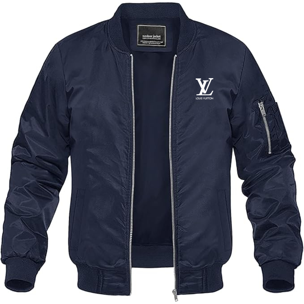Men's   Louis Vuitton Lightweight Bomber Jacket Windbreaker Softshell Varsity Jacket Coat