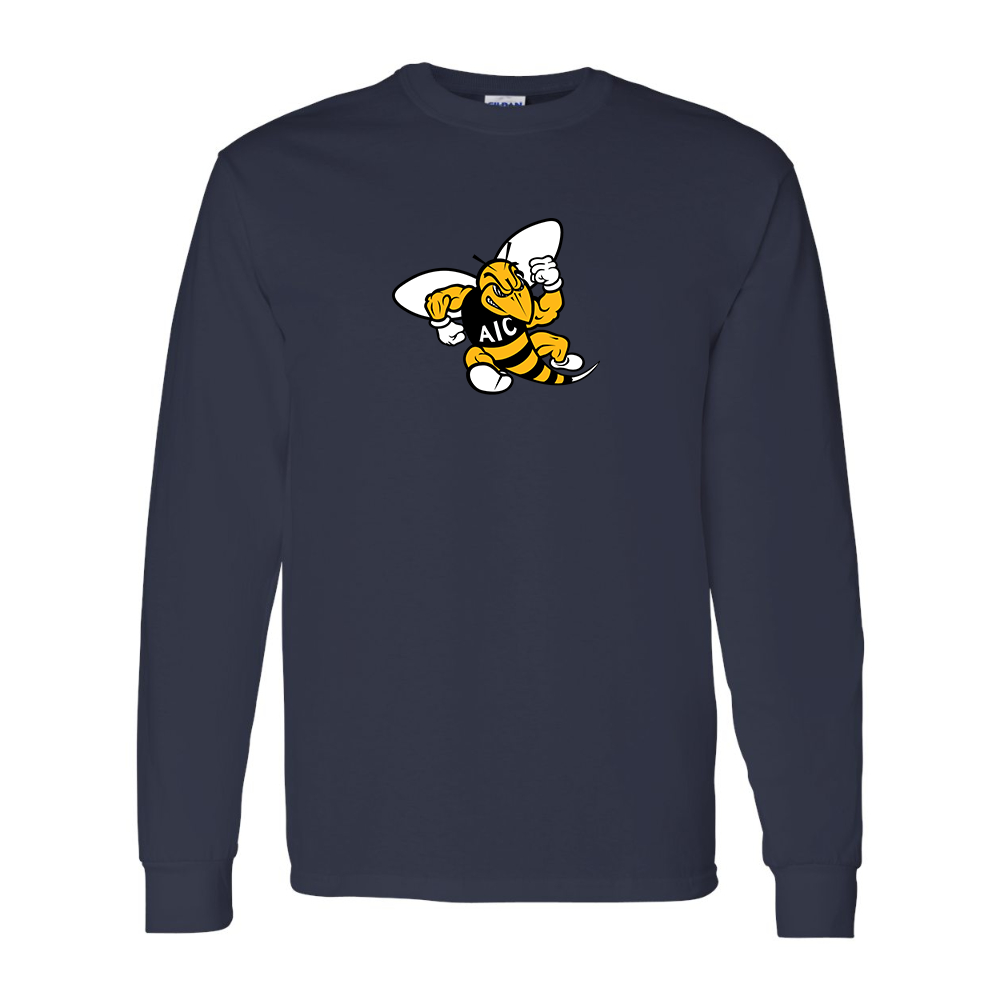 Men's AIC Yellow Jackets  Gildan Heavy Cotton Long Sleeve T-Shirt