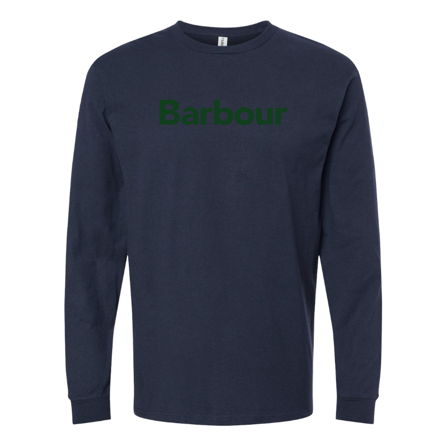 Men's Barbour Logo Cotton Long Sleeve T-Shirt