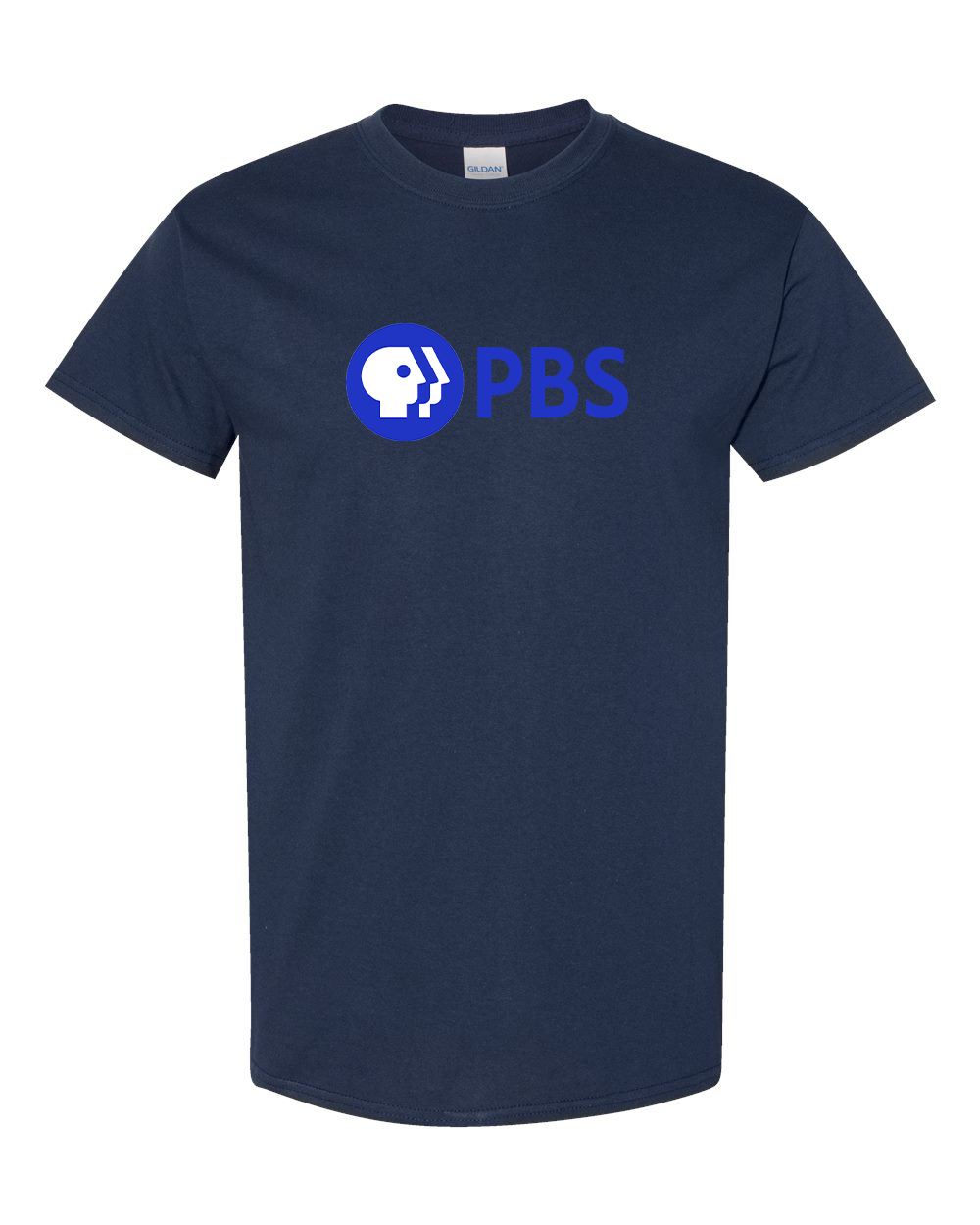 Men's PBS Blue Gildan Heavy Cotton T-Shirt