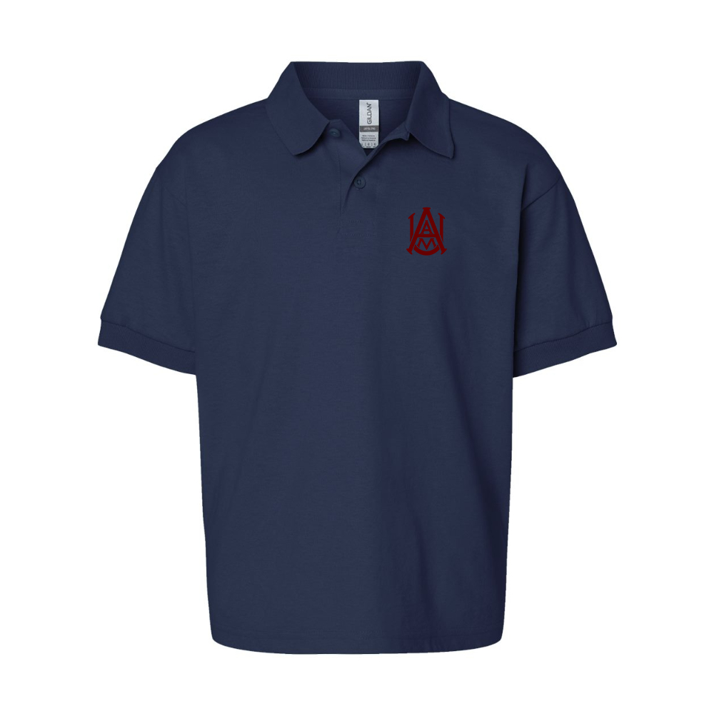 Youth Alabama AM Bulldogs  Gildan Dry Blend Jersey Polo