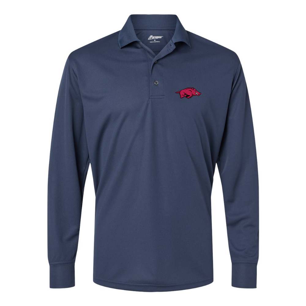 Men's  Arkansas Razorbacks Paragon Prescott Long Sleeve Polo