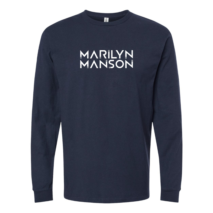 Men's Marilyn Manson Logo Cotton Long Sleeve T-Shirt