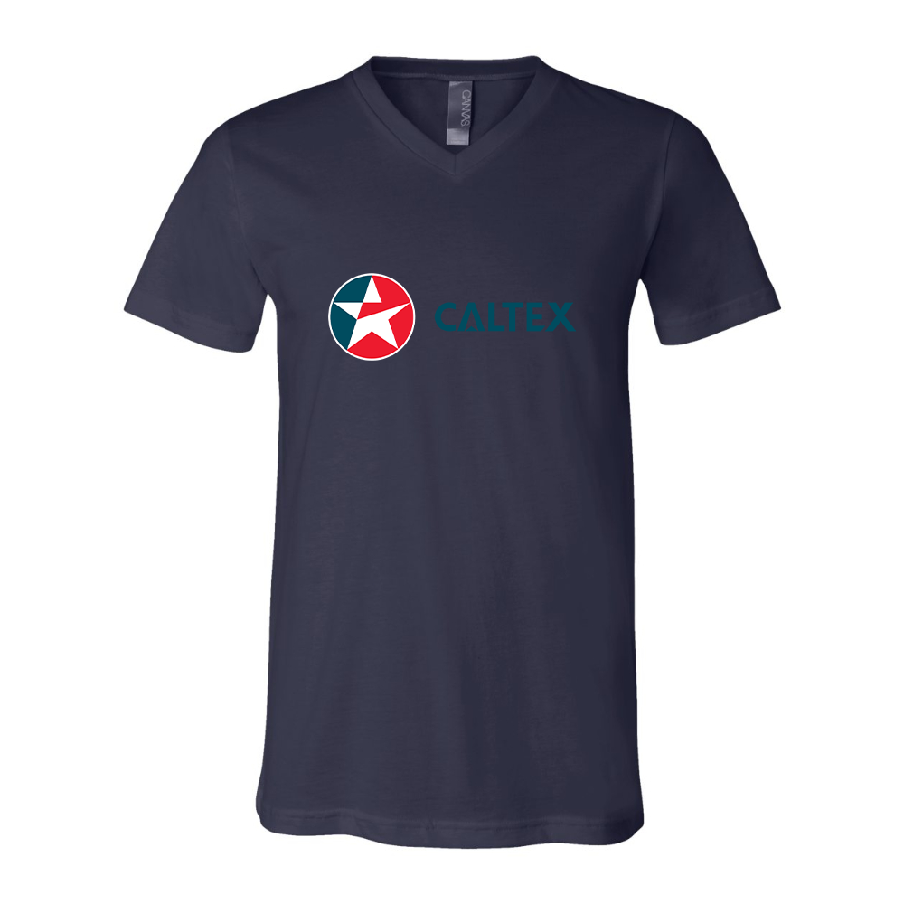 Caltex Gas Station BELLA  CANVAS - Jersey V-Neck T-Shirt