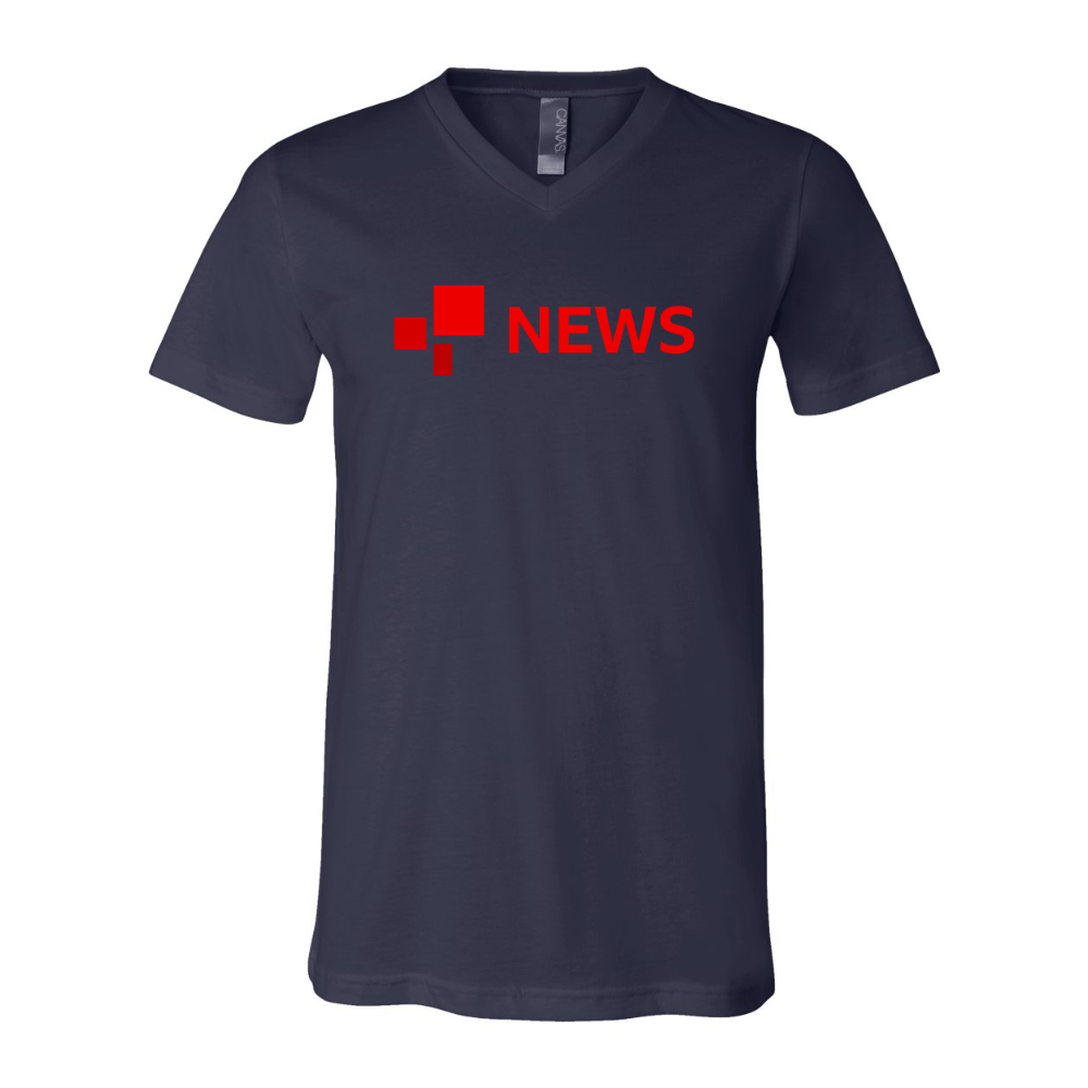 BBC News  BELLA  CANVAS - Jersey V-Neck T-Shirt