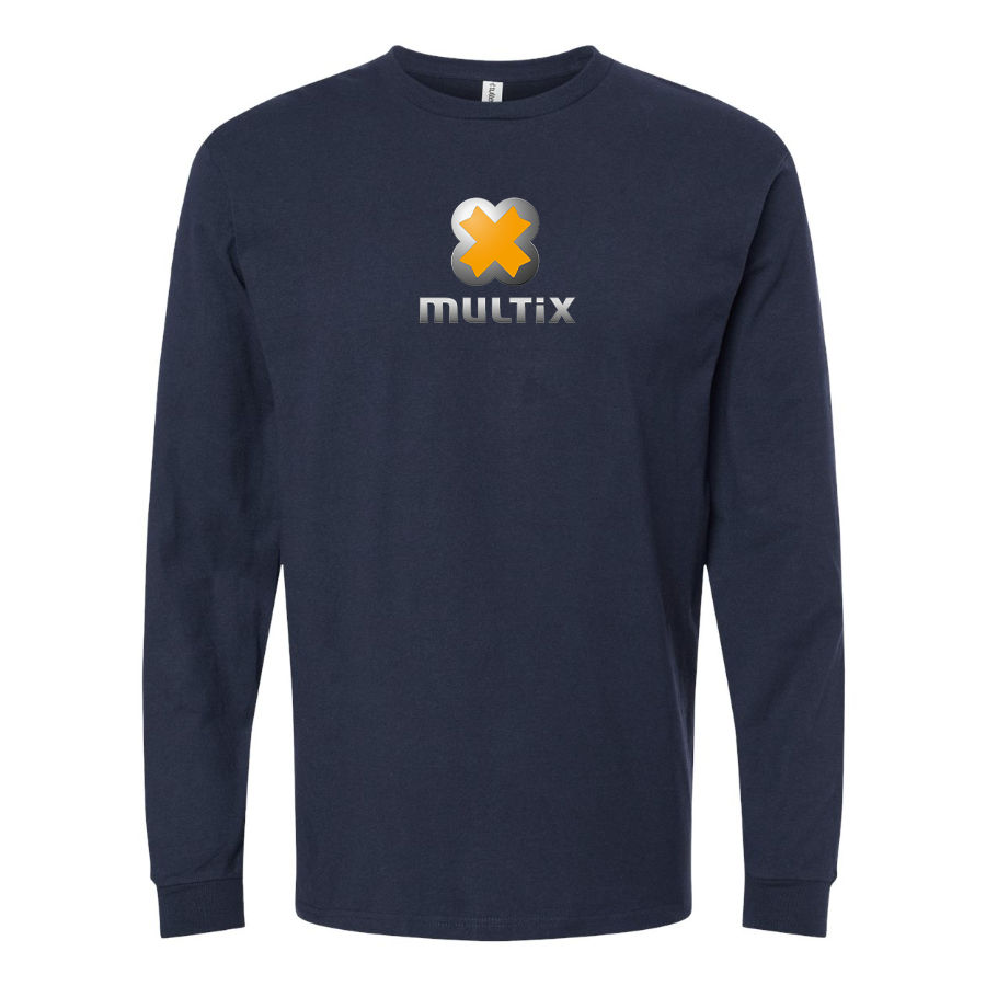Men's Multix Logo Cotton Long Sleeve T-Shirt