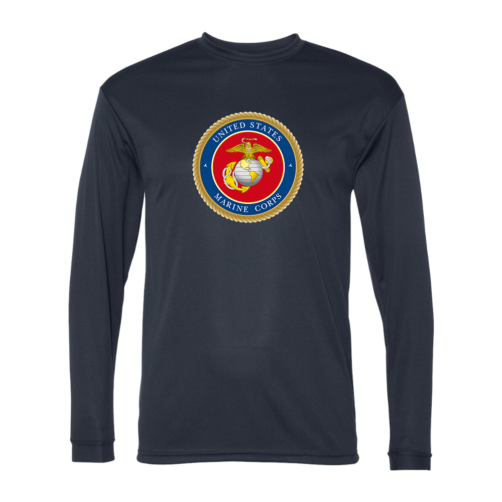 Men's  USMC Emblem Performance Long Sleeve T-Shirt