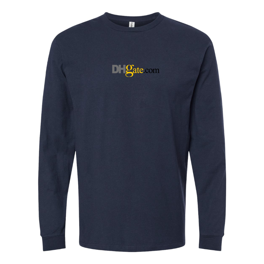 Men's DHgate Logo Cotton Long Sleeve T-Shirt