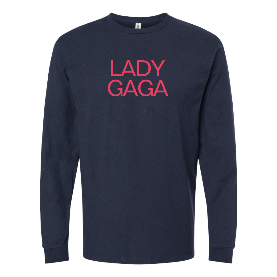 Men's Lady Gaga Logo Cotton Long Sleeve T-Shirt
