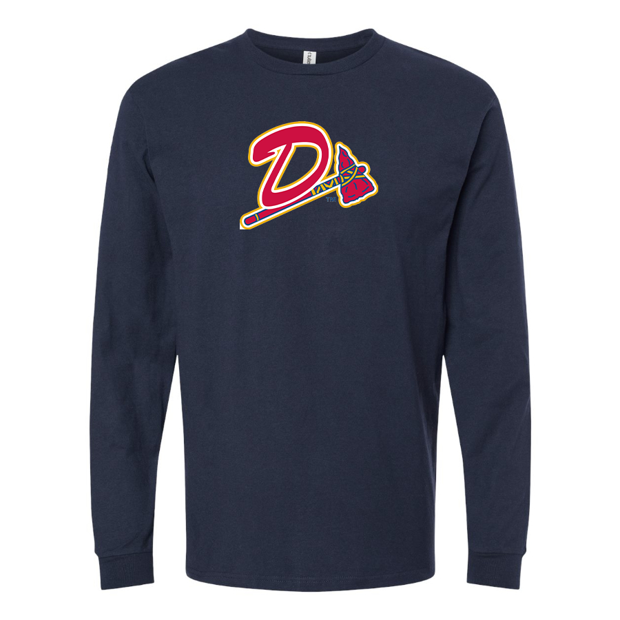 Men's Danville Braves Logo Cotton Long Sleeve T-Shirt