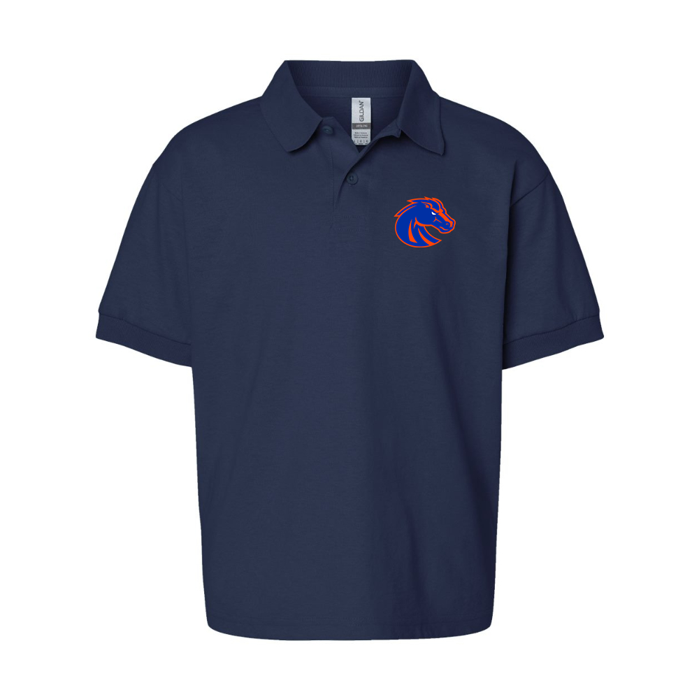Youth Boise State Broncos  Gildan Dry Blend Jersey Polo