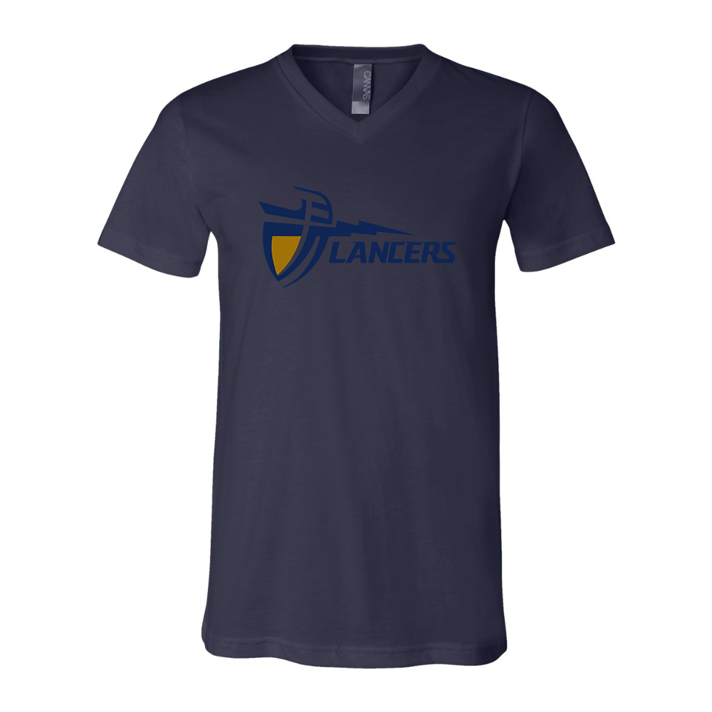 California Baptist Lancers BELLA  CANVAS - Jersey V-Neck T-Shirt