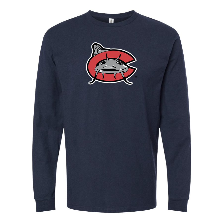Men's Carolina Mudcats Logo Cotton Long Sleeve T-Shirt