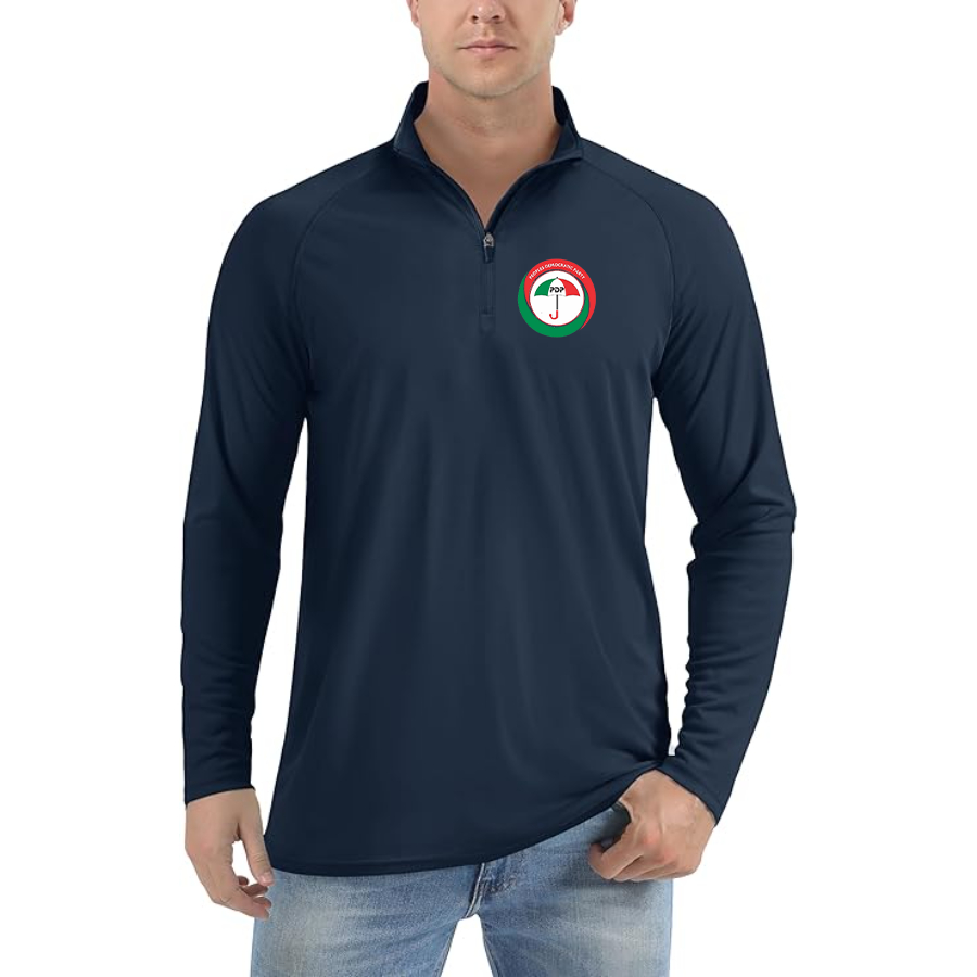 Men's PDP  Logo  Lightweight Quarter-Zip Athletic Shirt Long Sleeve Performance Wear
