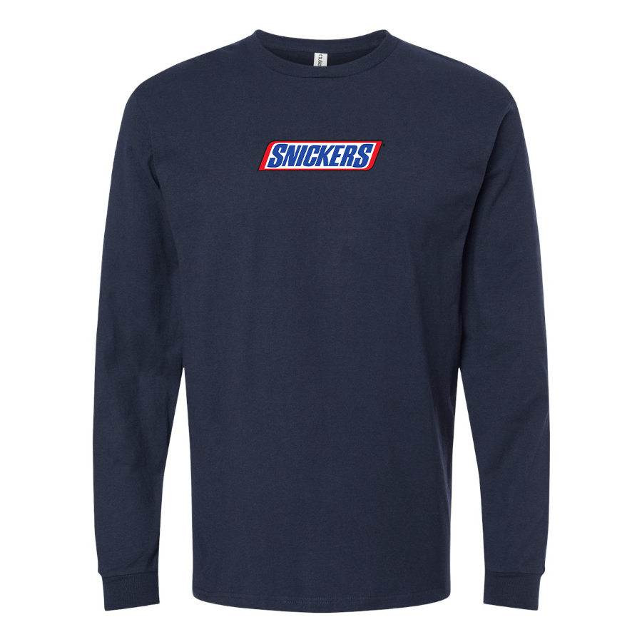 Men's  Snickers Logo Cotton Long Sleeve T-Shirt