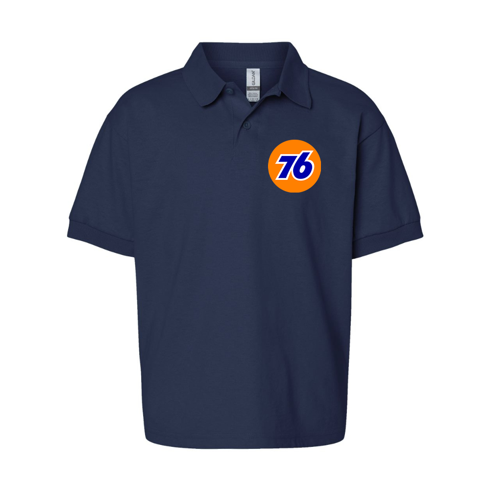 Youth 76 Gas Station Gildan Dry Blend Jersey Polo