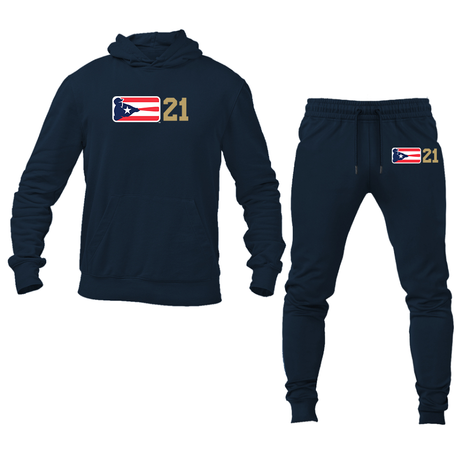 Men's Liga de Beisbol Profesional Roberto Clemente Logo Hoodie Joggers Set