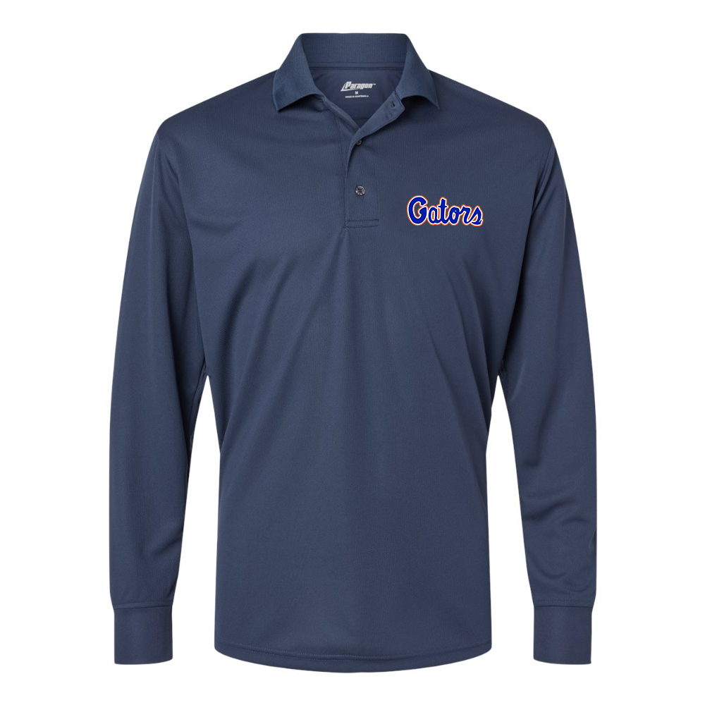 Men's  Florida Gators Script Paragon Prescott Long Sleeve Polo