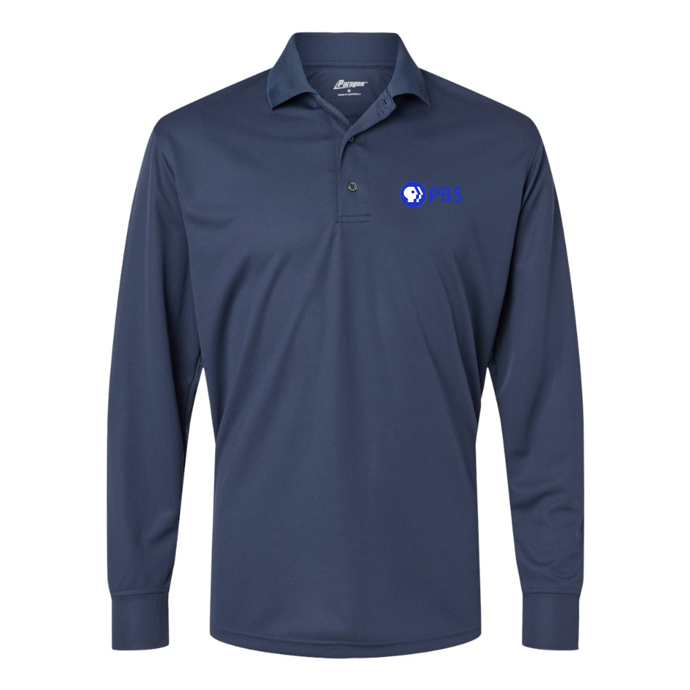 Men's  PBS Blue Paragon Prescott Long Sleeve Polo