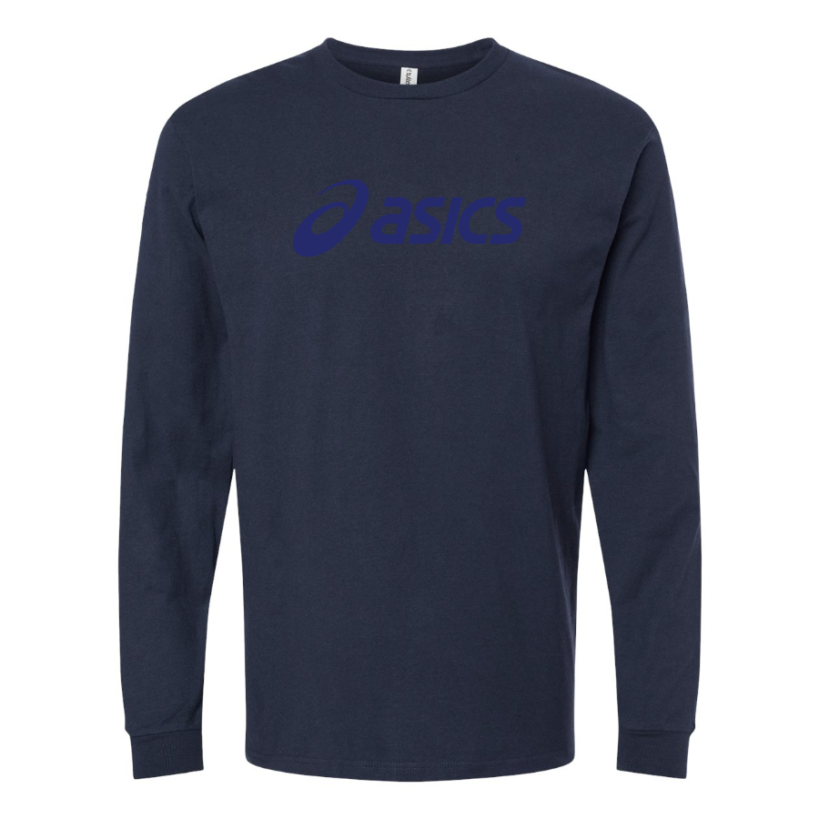 Men's Asics Logo Cotton Long Sleeve T-Shirt