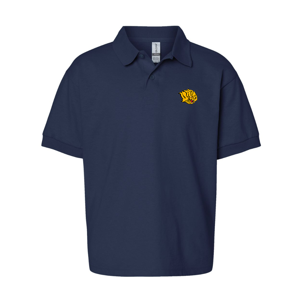 Youth  Arkansas PB Golden Lions Gildan Dry Blend Jersey Polo