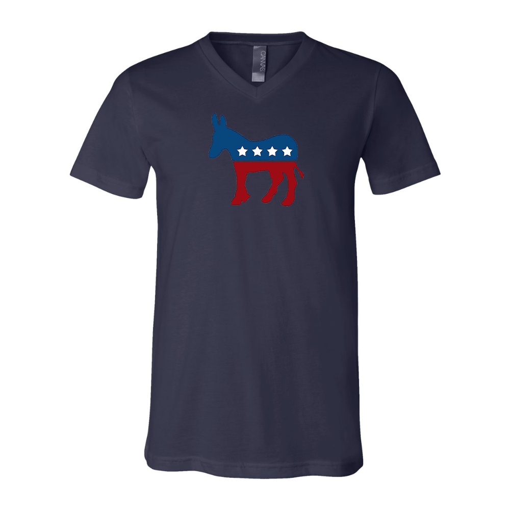Democrat Election Symbol BELLA  CANVAS - Jersey V-Neck T-Shirt