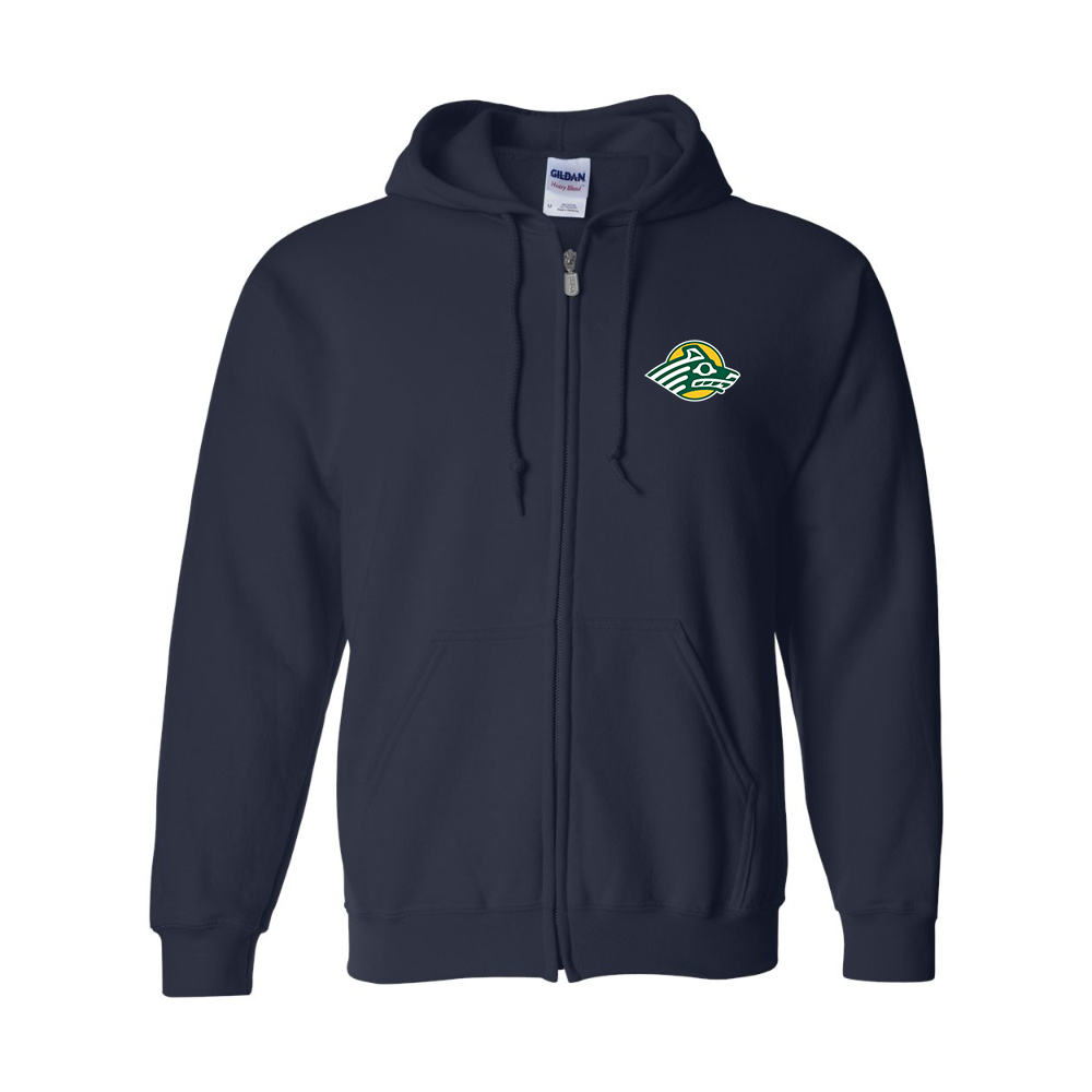 Men's Alaska Anchorage Seawolves  Gildan  Heavy Blend Full Zip Hooded Sweatshirt