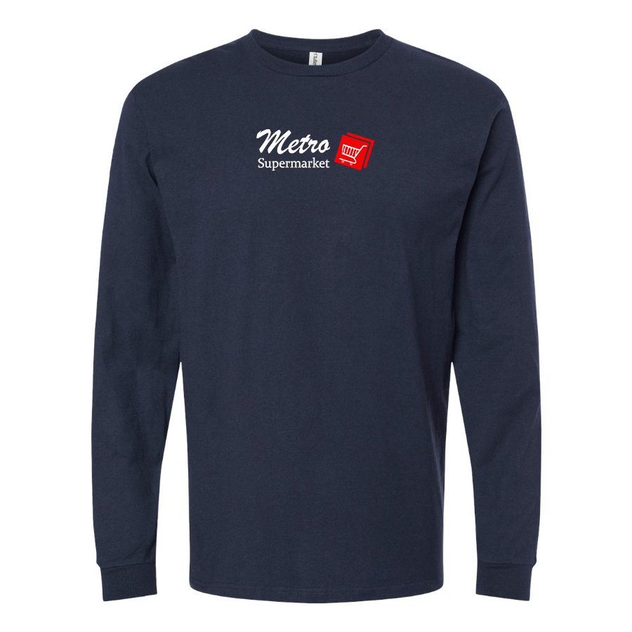 Men's Metro Supermarket Logo  Cotton Long Sleeve T-Shirt