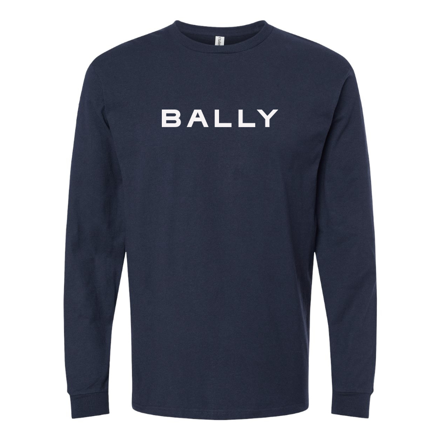 Men's Bally  Logo Cotton Long Sleeve T-Shirt