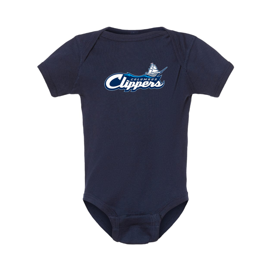 Columbus Clippers Logo Baby Onesie Romper