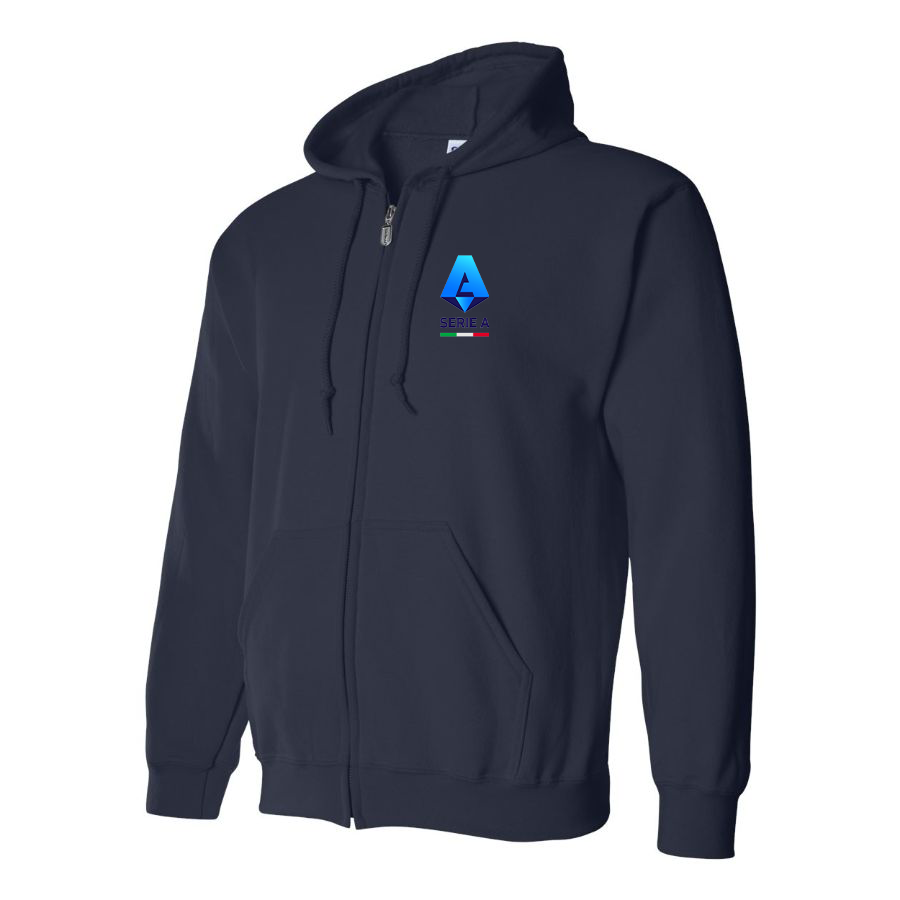 Men's Italian Serie A Logo Zipper Hoodie