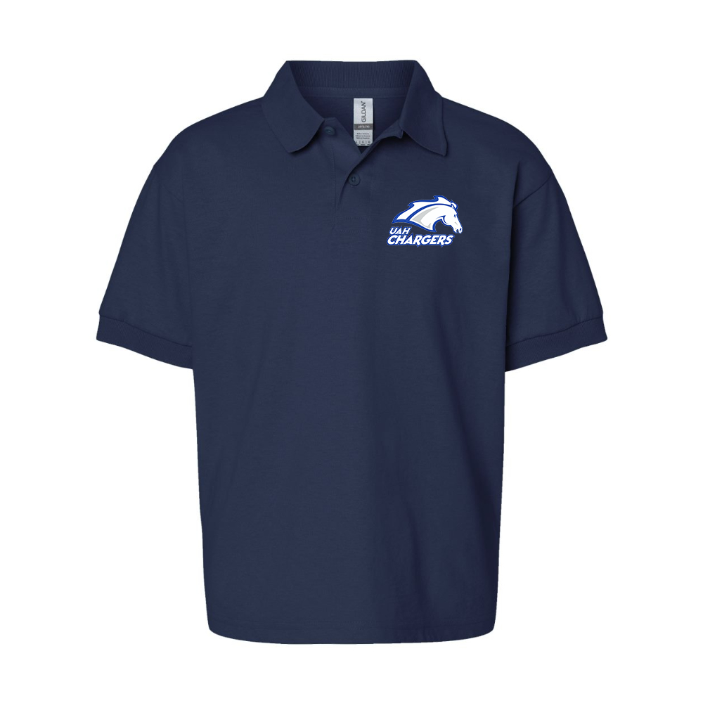 Youth Alabama Huntsville Chargers Gildan Dry Blend Jersey Polo