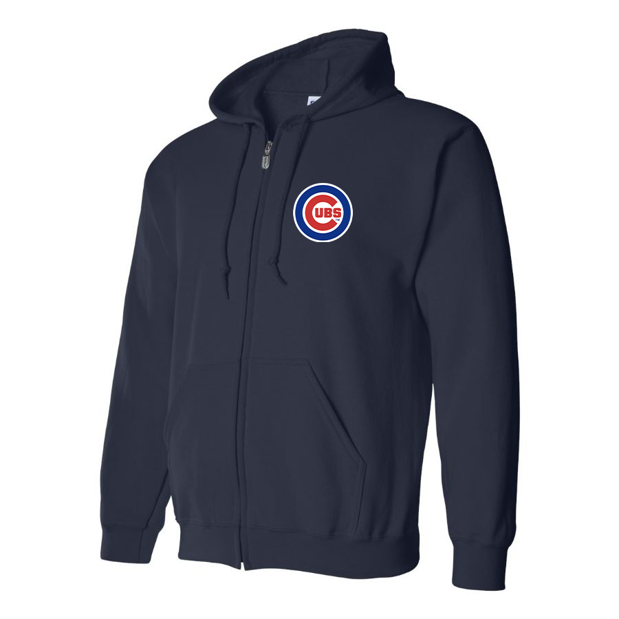 Men's Chicago Cubs Logo Zipper Hoodie