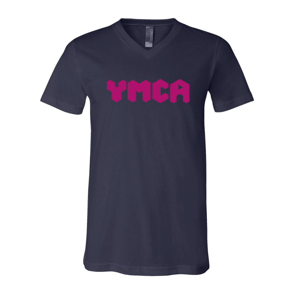 YMCA Mauve  BELLA  CANVAS - Jersey V-Neck T-Shirt