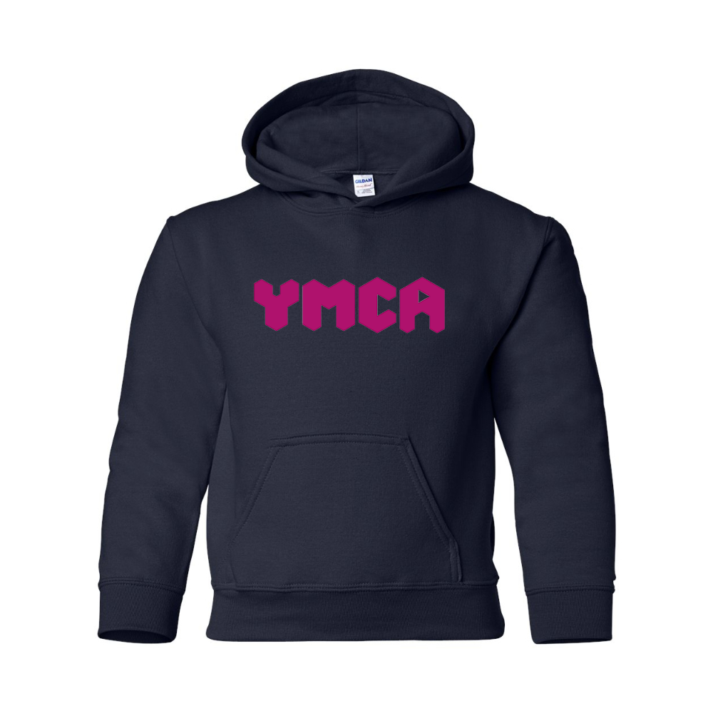 Youth  YMCA Mauve Gildan Heavy Blend  Hooded Sweatshirt