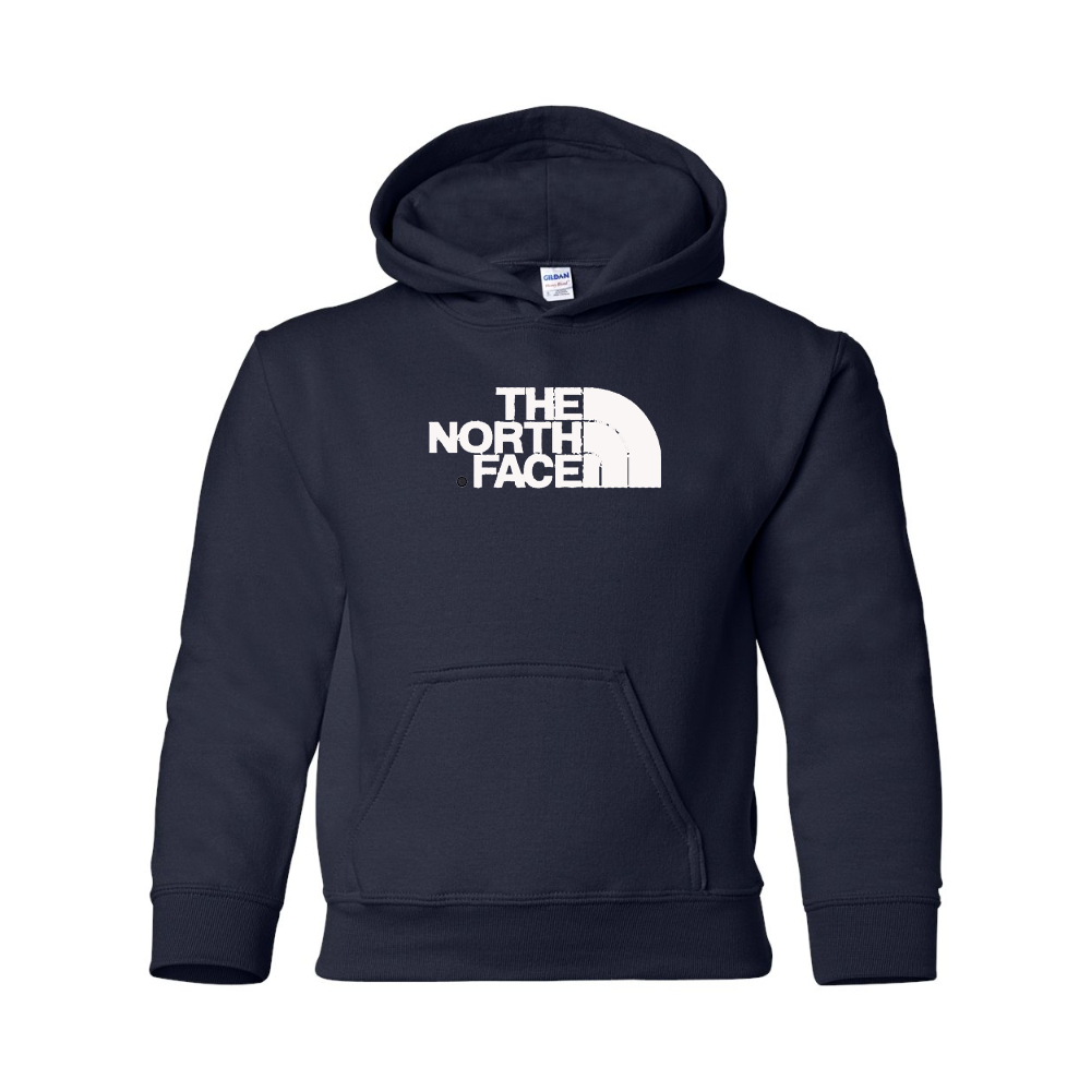 Youth  The North Face Black Gildan Heavy Blend  Hooded Sweatshirt