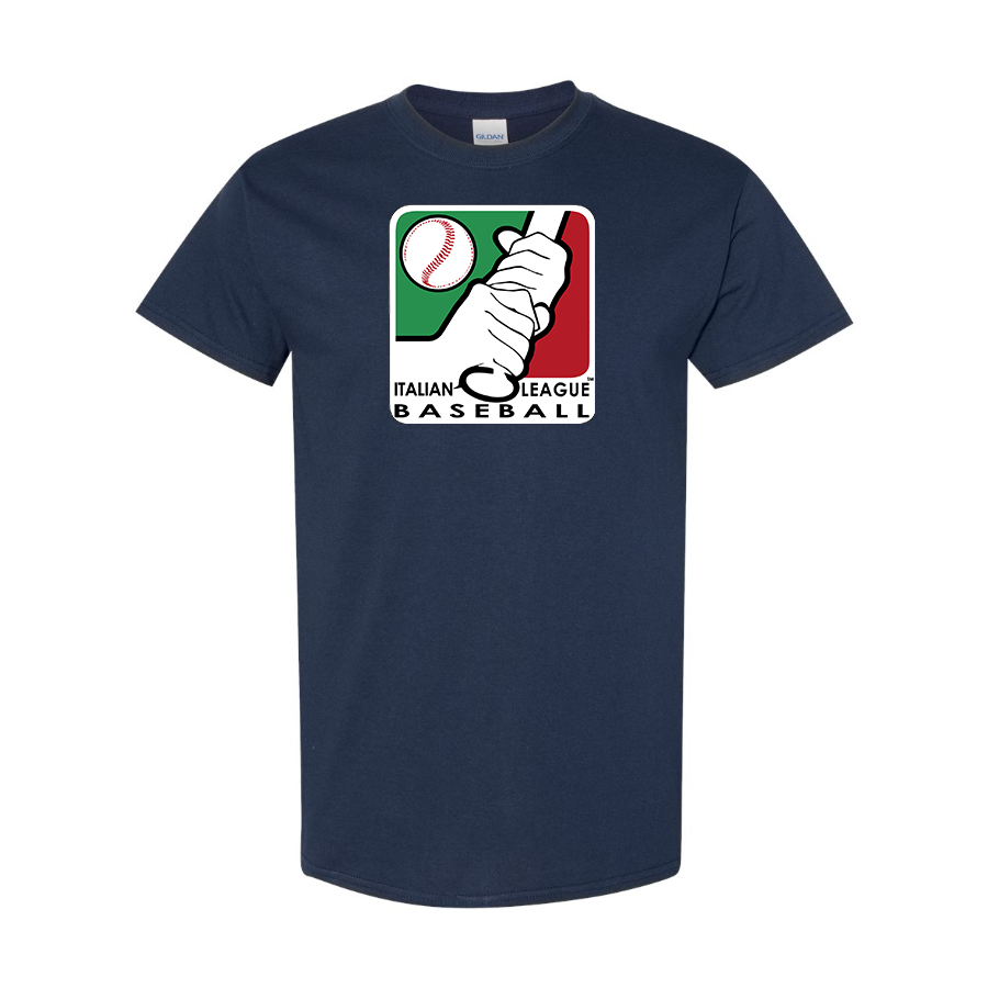 Men's Italian Baseball League Logo Cotton T-Shirt