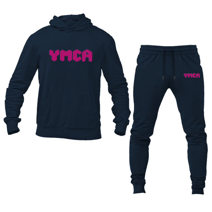 Men's YMCA Mauve   Hoodie Joggers Set