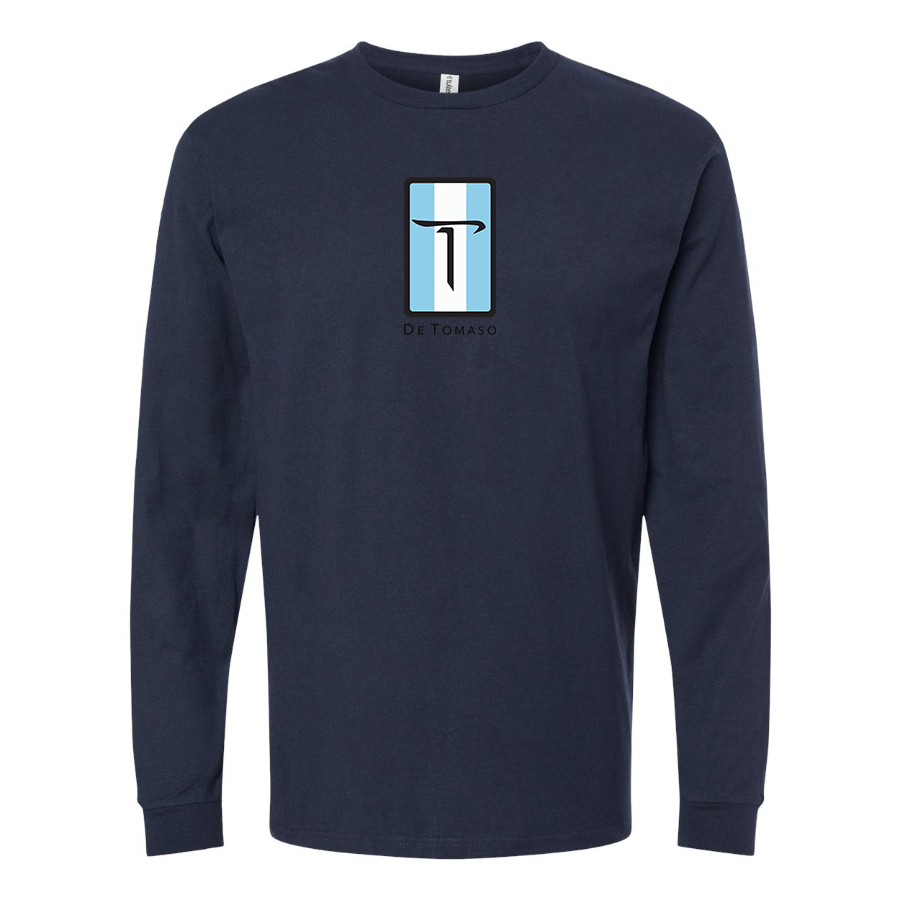 Men's De Tomaso Logo Cotton Long Sleeve T-Shirt