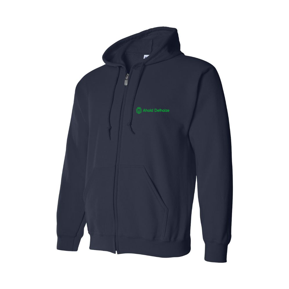 Men's Ahold Delhaize Vertical Logo  Zipper Hoodie