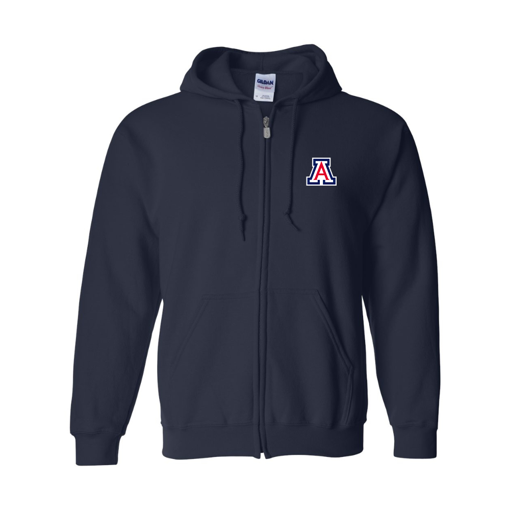 Men's   Arizona Wildcats Gildan  Heavy Blend Full Zip Hooded Sweatshirt