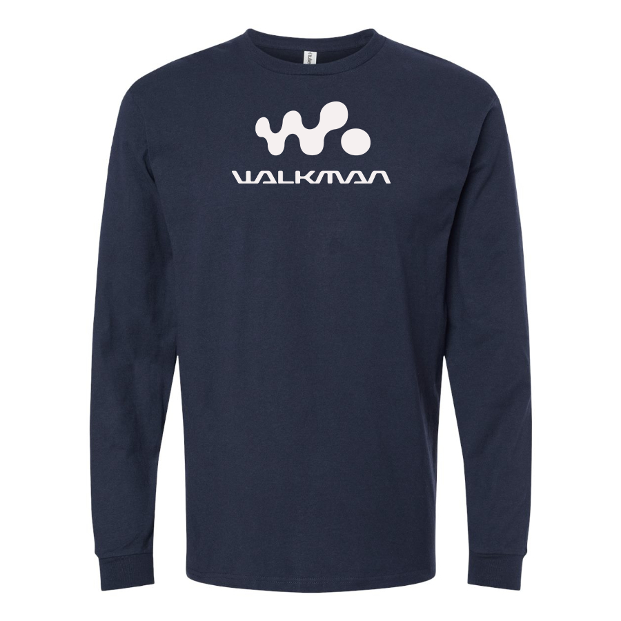 Men's Walkman Logo Cotton Long Sleeve T-Shirt