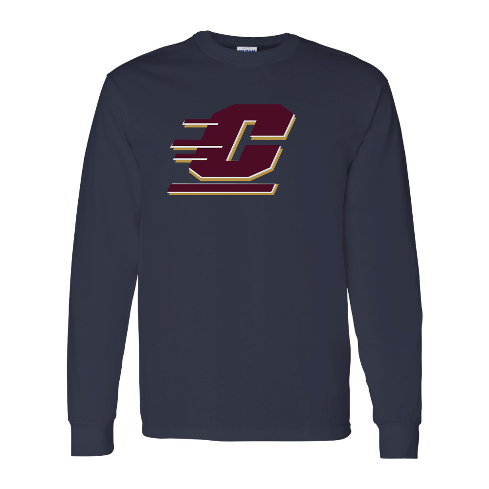 Men's Central Michigan Chippewas  Gildan Heavy Cotton Long Sleeve T-Shirt